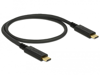 DeLOCK 83042 USB kábel 0,5 M USB 3.2 Gen 2 (3.1 Gen 2) USB C Fekete