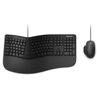 Microsoft Ergonomic Desktop for Business keyboard Mouse included USB QWERTY US International Black