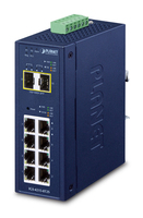 PLANET IP30 Industrial L2/L4 8-Port Géré L2/L4 Gigabit Ethernet (10/100/1000) Bleu