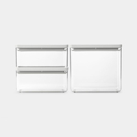 Brabantia Tasty+ Rechteckig Kanister 6,5 l Hellgrau, Transparent