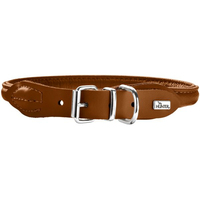 Hunter Collar Round & Soft Elk Farbe Cognac M-L Hund Standardkragen