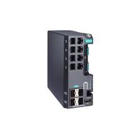 Moxa EDS-G4012-8P-4QGS-LVB hálózati kapcsoló Vezérelt Gigabit Ethernet (10/100/1000) Ethernet-áramellátás (PoE) támogatása Fekete