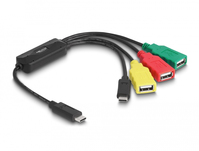DeLOCK 64203 cable gender changer USB Type-C 3 x USB-A female + 1 x USB-C Multicolour