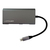 LC-Power LC-HUB-C-MULTI-5 notebook dock & poortreplicator Bedraad USB 3.2 Gen 1 (3.1 Gen 1) Type-C Antraciet, Zwart