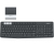 Logitech K375s Multi-Device Wireless Keyboard and Stand Combo toetsenbord RF-draadloos + Bluetooth AZERTY Belgisch Grafiet, Wit