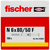 Fischer 513842 schroefanker & muurplug 100 stuk(s) Schroef- & muurplugset 80 mm