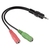 Hama 0.1v 3.5mm jack M/F audio kabel 0,1 m Zwart