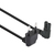 Manhattan Voedingskabel met haakse stekker, Europese 2-polige stekker (CEE 7/16 Europlug) naar C7-connector (figuur-8), 2 m, 2,5 A, zwart, netkabel, levenslange garantie