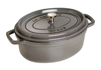 Cocotte, 27 cm, Graphit-Grau, oval, Gusseisen, Serie: La Cocotte. Marke: Staub