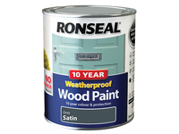 10 Year Weatherproof Wood Paint Grey Satin 750ml