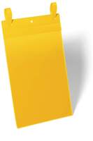 Durable Strap Ticket Holder Pouch Document Pocket Portrait - 50 Pack - A4 Yellow