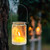 Relaxdays Windlicht, 12er Set, Glas mit Henkel, innen & außen, 10,5 x 7 cm, Hochzeit Teelichthalter, transparent/schwarz