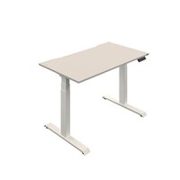 Okoform Dual Motor Sit/Stand Heated Desk 1400x800x645-1305mm White/White KF822432