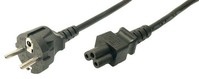 Netzkabel Schutzkontakt-Stecker an Warmgeräte Buchse C5, schwarz, 1,8m, LogiLink® [CP093]