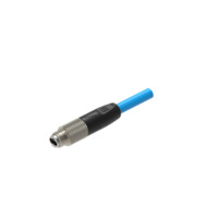 Sensor-Aktor Kabel, M8-Kabelstecker, gerade auf offenes Ende, 15 m, PUR, blau, 4