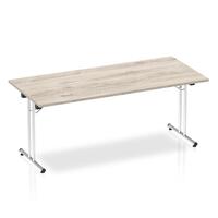 Dynamic Impulse 1800mm Folding Rectangular Table Grey Oak Top I003271