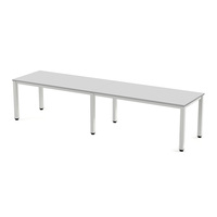 Rocada mesa de oficina doble serie executive (2 puestos) 360x80 blanco / gris