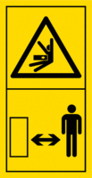 Sicherheits- und Gefahrenbildzeichen - Gelb/Schwarz, 68 x 35 mm, Folie, Seton