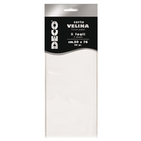 Carta Velina Deco CWR - 50x76 cm - 12283/01 (Bianco Conf. 5)