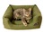 LOOP cats grünes Katzenbett, rechteckiges Katzenkissen, Katzenkorb mit wasserfestem Boden und Antirutsch-Noppennachhaltig aus Upcycling-Kreislauf "Lieblingsplatz cats"
