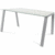 Schreibtisch Blanca BxTxH 140x80x73cm Gestell grau Platte Glas satiniert