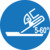 Safety pictogram Observe the contact angle of 5-60° (ALUMASTER HSD-F)