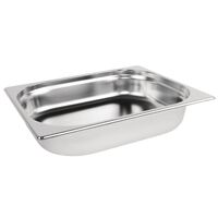 Vogue Stainless Steel 1/2 Gastronorm Pan with Overhanging Rim 65mm Deep - 4L