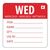Vogue Removable Day of the Week Label Wednesday Residue Free - Pack of 500