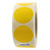 Markierungspunkte Ø 50 mm, gelb, 1.000 runde Etiketten auf 1 Rolle(n), 3 Zoll (76,2 mm) Kern, Folienpunkte permanent, Verschlussetiketten
