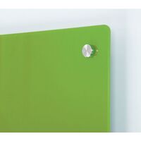 WriteOn® magnetic glass whiteboards, 500 x 500mm, lime