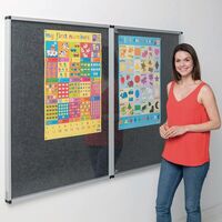 Eco-colour® fire resistant tamperproof lockable office noticeboards