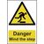 Danger mind the step sign