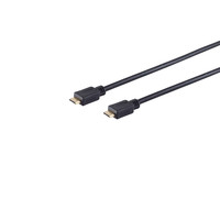 HDMI Anschlußkabel-HDMI C-Stecker auf HDMI C-Stecker, vergoldete Kontakte, Full HD, ULTRA HD, 3D, HEAC, 2,0m