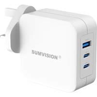 Universal 3 Port USB Laptop Wall Charger, 100W, GaN, Multiport USB Connections w