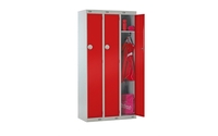 MORESECURE 1 DOOR RED LOCKER NEST OF 3 M12231GURD00