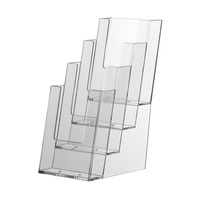 Countertop Display / Brochure Holder / Multi-Section Leaflet Stand / Leaflet Dispenser / 4-Section Tabletop Leaflet Stand "Universum" | ⅓ A4 (DL)