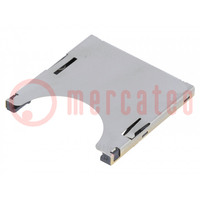 Connector: for cards; SD; push-push; SMT; gold flash