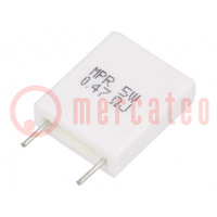 Resistor: wire-wound; THT; 470mΩ; 5W; ±5%; 14x18x5.5mm; 350ppm/°C