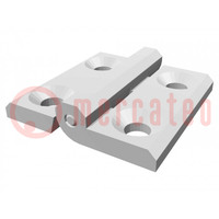 Hinge; Width: 30mm; technopolymer PA; white; H: 30mm