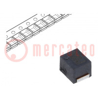 Inductor: ferrite; SMD; 1008; 22uH; 125mA; 5.5Ω; Q: 25; ftest: 2.52MHz