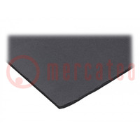 Damping mat; polyetylene; 600x500x10mm; self-adhesive