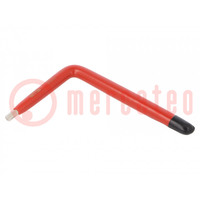 Wrench; hex key,insulated; HEX 5mm; tool steel; 1kV