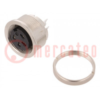 Connector: M16; socket; 581,680,682; female; PIN: 4; unshielded