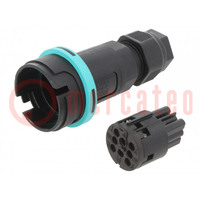 Connector: AC supply; screw terminal; female; TH405; 7÷13.5mm