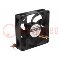 Ventilateur: DC; axial; 12VDC; 80x80x20mm; 103,2m3/h; 45dBA