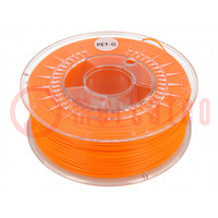 Filament: PET-G; Ø: 1.75mm; orange (bright); 220÷250°C; 1kg