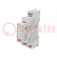 Relay: installation; bistable,impulse; DPDT; 16A; 90x17.5x64.6mm