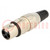 Plug; XLR; female; PIN: 3; straight; for cable; soldering; 50V; 15A