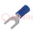 Uiteinde: vork; M5; Ø: 5,3mm; 1,5÷2,5mm2; klemmen; voor draad; blauw