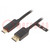 Kabel; DisplayPort-stekker,HDMI-stekker; Lngt: 3m; zwart; 30AWG
